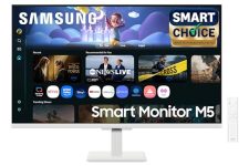 Samsung 32″ (80cm) M5 Smart Monitor with Smart TV Experience (Smartchoice) |FHD 1920 x 1080|Screen Mirroring TV Plus|Speakers|Adaptive Sound|Wi-Fi|HDMI|Bluetooth|LS32FM501EWXXL|White
