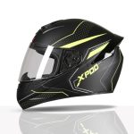 TVS XPOD Aerodynamic Helmet for Men-ISI DOT Certified , Ultrawide Visor, Quick Release Strap-Premium Bike Helmet with Enhanced Air Circulation (Blistering Black & Neon-XL)