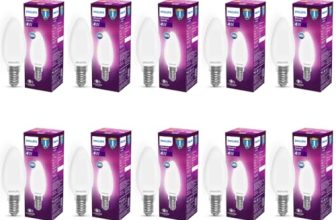 Philips 4-Watt 400-lumen Frosted Candle E14 Base (Cool White, Pack of 10) – Decorative, Ambience for Chandeliers, Wall Lights, Desk Lamps, Floor Lamps