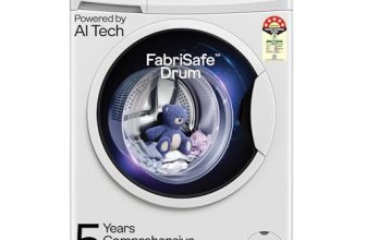 Godrej 6.5 Kg 5 Star AI Tech Fully-Automatic Front Load Washing Machine (WFEON CRS 6510 5.0 FKEDM GLWH, Glacial White)