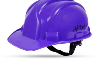 Aktion AK H02_WHT Safety Helmets Rachet Type, Color: Violet, Pack of 2, IS 2925:1984