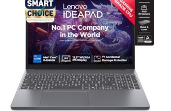 Lenovo Smartchoice Ideapad Slim 3, 13th Gen Intel Core i7 13620H, 16GB RAM, 512GB SSD, WUXGA IPS, 15.3″/38.8cm, Win 11, Office 2024, Top Metal Cover Grey, 1.6Kg, 83K100CJIN/S1IN, Backlit KB, Laptop