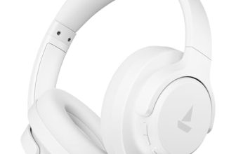 Boat Rockerz 512 ANC, 40Db Hybrid ANC, 80Hrs Playback, 40Mm Drivers, 40Ms Latency Beast Mode, Enx Tech, App Support, Over Ear Bluetooth Headphones, Wireless Headphone with Mic (Bold White)