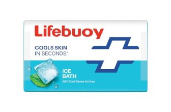 LIFEBUOY Ice Bath Soap Combo Pack of 5, 125g each, for Rapid Heat Relief, with Menthol and Cool Sense Actives, Refreshing Fragrance, Designed for Indian Summer, for Men and Women