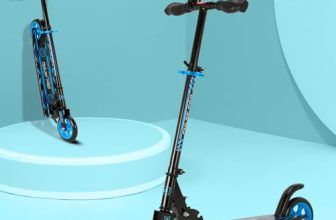 Amazon Brand – Jam & Honey- Kick Scooter for Kids Ages 6-13 Years | Foldable with 3 Adjustable Height | 2 Wheels | BIS Certified | Max Weight Capacity 50kg (Blue)
