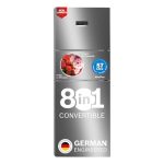 Bosch 303L, 3 Star, MaxFlex Convert Frost Free Triple Door Refrigerator | 8-in-1 Convertible Storage Modes | 57L Extra Convertible Zone | Cool Extend up to 18 hours (CMC33K03NI, Sparkly Steel)