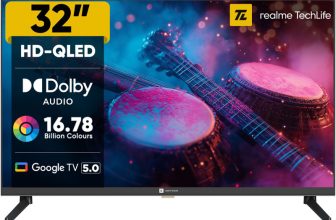 realme TechLife 80 cm (32 inch) QLED HD Ready Smart Google TV(32HDGQRDDAQ)