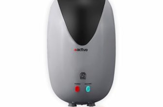 Activa 3 Liters Quick Water Heater Geyser, 3 KVA ISI Copper Element, 0.7mm Anti Rust Coated 304L Pure Stainless Steel Tank, Auto Cut-Off, ABS Body, BEE 5 Start Rated, 5 Year Warranty – Grey & Black