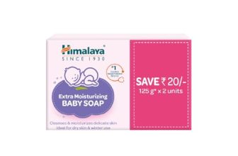Himalaya Extra Moisturizing Baby Soap 125 g | Pack of 2 | No 1 Doctor prescribed brand | Aloe, Olive, Milk| Cleanses & Moisturizes baby’s skin