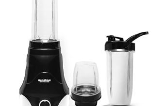 Maharaja Whiteline Xpress Blend Mixer Grinder With 3 Jars 400 Watt- Mx-280 (Black & White) Plastic