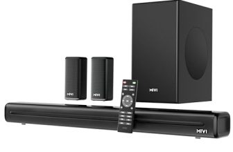 Mivi Nex 650 Soundbar [New Launch], 650 Watts, 5.1 Channel System with Sound bar, Satellite Speakers and Subwoofer, Nex Surround Feel Technology, Multiple Input Modes, Made in India