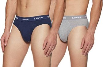 Levi’s Men’s Cotton BRIEF (Pack of 2) (PR81466_Lt. Grey Melange, Navy Melange_L_Lt. Grey Melange,Navy Melange_L)