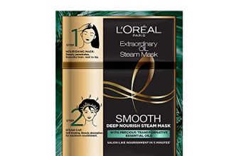 L’Oréal Paris Professional Nourishing Treatment, For Smooth & Straight Frizz-Free hair, Paraben Free, With Precious Essential Oils, Extraordinary Oil Smooth Steam Mask, 20ml + 40g