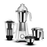 Wipro Elato Divine FMG 213 800 Watt Mixer Grinder with 4 Jars,Heavy Duty 100% Copper Ball Bearing Motor with 5 Year Warranty,Superfast Grinding,Clip Lids – Hands Free use, 4 Jars Mixer Grinder, White