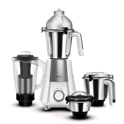 INALSA Mixer Grinder|500W Powerful Motor|High RPM 21000 for Finer Grinding Result|3 Stainless Steel Jars (1.2 L,0.8 L,0.4 L)|Leak-Proof Lid|3 Speed Control & Pulse Function|2 Year Warranty|Jazz Bold