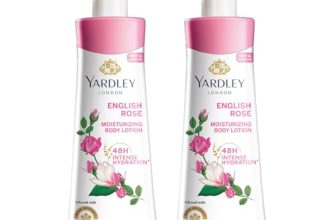 Yardley London English Rose Moisturizing Hand and Body Lotion with germ shield, 350ml+50ml Extra=400ml (Pack of 2)