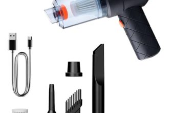 Ant 4 in 1 Wireless Handheld Vacuum Cleaner, 4000Pa High Suction Power, Twin Turbine Motors, Portable Small Cordless Vacuum Cleaner Air Duster for Home Car and Office_ DB 22, Black
