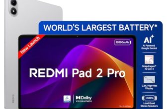 Redmi Pad 2 Pro [Smartchoice] | 12000mAh | Snapdragon 7s Gen 4 | 12.1-inch,2.5K Display |83+ Days Standby |HyperOS 2 |120Hz |Dolby Vision Atmos |Wi-Fi 6 |AI Powered | 8GB, 128GB | Quick Silver