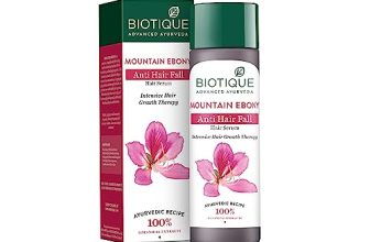Biotique Bio Mountain Ebony Vitalizing Serum | Prevents Hair Fall & Soothes Scalp| Promotes Hair Growth | 100% Botanical Extracts | Suitable for All Skin Types | 120ml