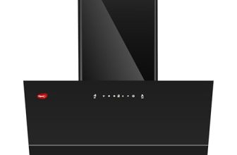 Pigeon Xtreme DLX 90 cm Inclined Kitchen Chimney 1500 m3/hr suction |Touch & Gesture Control | Heat Auto Clean | 7 years warranty on motor| (Black)
