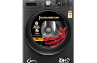 Whirlpool 9 Kg Ozone Technology 5 Star Inverter Front Load Fully Automatic Washing Machine with In-Built Heater (XO9012BYM52E, Midnight Grey, 100+ Tough Stains, 1400 RPM)
