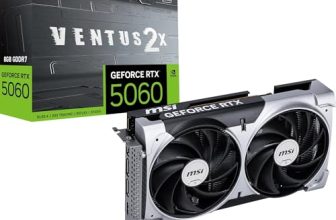 MSI GeForce RTX 5060 8G Ventus 2X OC Graphic Card – NVIDIA GeForce RTX 5060 GPU, 8GB GDDR7 128-bit Memory, 28 Gbps, PCI Express Gen 5 x16 Interface, Upto 2527 MHz, TORX Fan 5.0