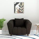 Amazon Brand – Solimo Wooford 1 Seater Sofa (Fabric, Brown)