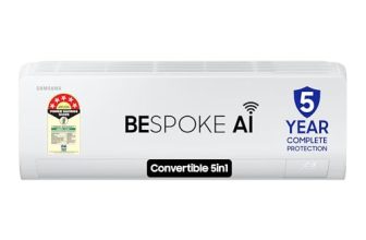 Samsung 1.5 Ton 5 Star AI Inverter Smart Split AC (WiFi, Energy Saving, Voice Control, Powerful Cooling, Copper, Digital Inverter, 4 Way swing, 5 Step Convertible, BESPOKE AI AR50F19D15HNNA)
