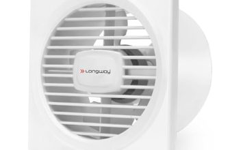 LONGWAY Gusto 6 Inch 150 mm Energy Efficient Exhaust Fan | High Speed Powerful Motor | Noiseless Operation & Easy to Clean | Suitable for Bathroom, Kitchen, Office | 2 Years Warranty (White)