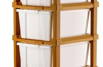 J K INTERNATIONAL 5 Compartments Plastic Multipurpose Drawer, Storage Organizer Home(White)
