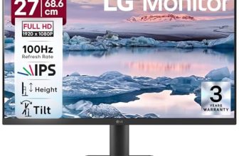 LG 27MS550-B 68.6 cm (27 Inch) FHD (1920×1080) IPS PC Monitor with 100Hz, 5ms (GtG), Flicker Safe & Reader Mode, 2xSpeakers, 2xHDMI, Tilt/Height Adjustable, 3-Side Virtually Borderless Design (Black)
