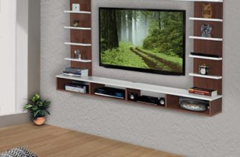 DELITE KOM Flex Engineered Wood TV Entertainment Unit (Finish Color – Acacia Dark_White, DIY(Do-It-Yourself) (30x156x110.5)