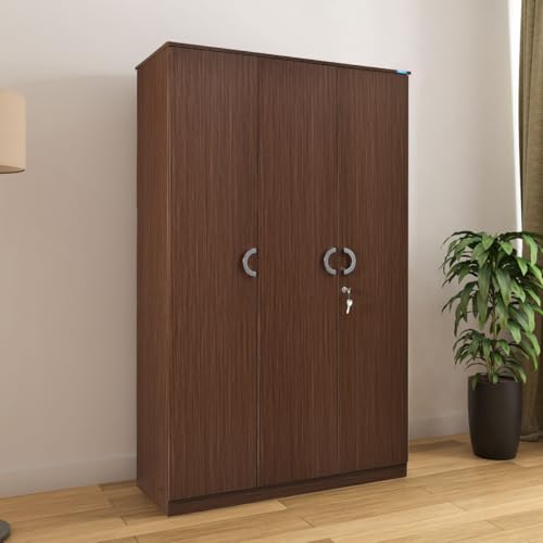 Interio by Godrej Almirah Slide N Store Pro Plus 2-Door Steel Sliding Wardrobe for Clothes (Textured Blush Red), 1-Year Warranty, 7 Shelves, 2 Drawer