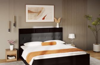 Godrej Interio Bed Upmods Lattice King Size Engineered Wood Bed with Hydraulic Storage, 1-Year Warranty, Cinnamon & Gun Metal, Metal & Particle Board
