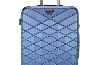 Wildcraft 100% Polyster Saiph Luggage Bag/Trolley Bag/Suitcase for Mens & Womens | Unisex Luggage Bag with Wheels | Trolley Bag (Blue,M+L)