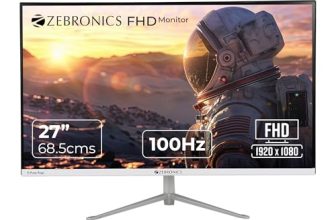 ZEBRONICS A27FHD LED 27 Inch (68.5 cm) Monitor, 100Hz Refresh Rate, HDMI, VGA, FHD 1920×1080, 250nits Brightness, Built-in Speaker, 500000:1 Dynamic Contrast Ratio, 16:9 Aspect Ratio, Wall Mountable