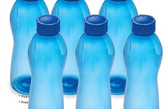 Cello Maxis PET Bottle Set, 1 Litre, Set of 6, Blue