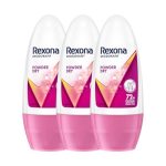 Rexona Powder Dry Underarm Roll-On Deodorant for Women | 72H Odour Protection | 50ML (Pack of 3)