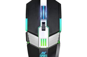 Ant Esports GM90 RGB Wired Gaming Mouse, 3600 DPI Adjustable Optical Sensor, 6 Programmable Buttons, Ergonomic USB Mouse for PC Laptop Gaming, Office Work Study Smooth Tracking Computer Mouse – Black