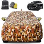 CABIUS for Nissan Magnite 100% Waterproof Car Cover for All Weather Protection with Mirror Pockets, Soft Cotton Lining, Triple Stitched with Adjustable Belt Bottom Elastic to Secure Fit