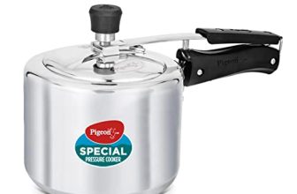 Pigeon by Stovekraft 3 Litre Special Aluminium Inner Lid Non-Induction base Pressure Cooker (Silver) BIS Certified