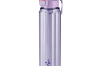 MILTON Aston 700 BPA & BPS-Free Water Bottle 700 ml| Food-Grade Plastic | One-Click Open | Leak-Proof | Sip & Gulp Lid I Ideal for Office, School, College, Gym, Purple