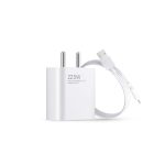 Mi Xiaomi Original 45W Turbo Fast Charger Combo/Rapid Charging with Qualcomm Quick Charge 3.0. Includes USB Type-C 3A Fast Charge Cable. Compatable with mobiles, laptops, and Power Banks (White)
