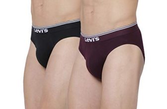 Levi’s 017 Brief for Men with Contoured Double Pouch, Tag Free Comfort & Smartskin Technology (Multicolor – Pack of 2)