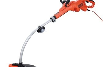 BLACK+DECKER GL9035-GB Corded Electric Strimmer Grass Trimmer 900 W 35 cm with Wheel Edge Guide and Adjustable Second Handle for heavy duty weed cutting, 7000 RPM, 3.2 Kg+ 1 year manufacturer warranty