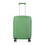 VIP Quad Pro Cabin 55 Cm 8 Spinner Wheels Trolley Bags for Travel, Hard Case Lightweight Bag with TSA Lock, Anti-Theft Zipper & Premium Interiors (Green) (Small)