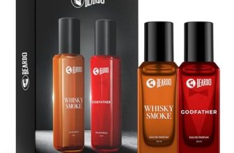 Beardo Whisky Smoke & Godfather Perfume Combo (20 ml x 2) | Spicy, Woody – Oudh Notes of Whisky Smoke & Aromatic, Spicy Notes of Godfather | Lasting Mens Perfume | Ideal gift for men | Rakhi Gift for Brother | Gift for Men