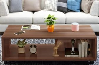 MATTERHORN Wooden Coffee Table, Centre Table, Drawing Room Table, Tea Table with Wheels and Shelf for Storage (DIY, 80 x 40 x 40 cm, MOCT-R92101mayvar) (Oak Brown)