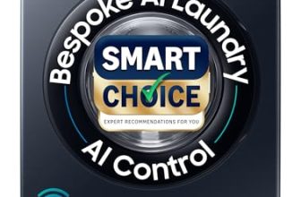 Samsung Smart Choice 9 kg, 5 Star, AI Control, AI Ecobubble, Super Speed, Wi-Fi, Hygiene Steam with Inbuilt Heater, Digital Inverter, Fully-Automatic Front Load Washing Machine (WW90DG6U24ASTL, NAVY)