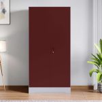Interio by Godrej Almirah Slimline 2-Door Steel Almirah, Cupboard for Clothes (Russet), 1-Year Warranty, 2 Shelves